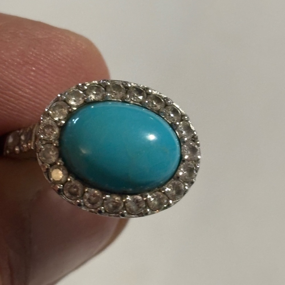 Elegant 925  and sleeping beauty Turquoise Ring size 8